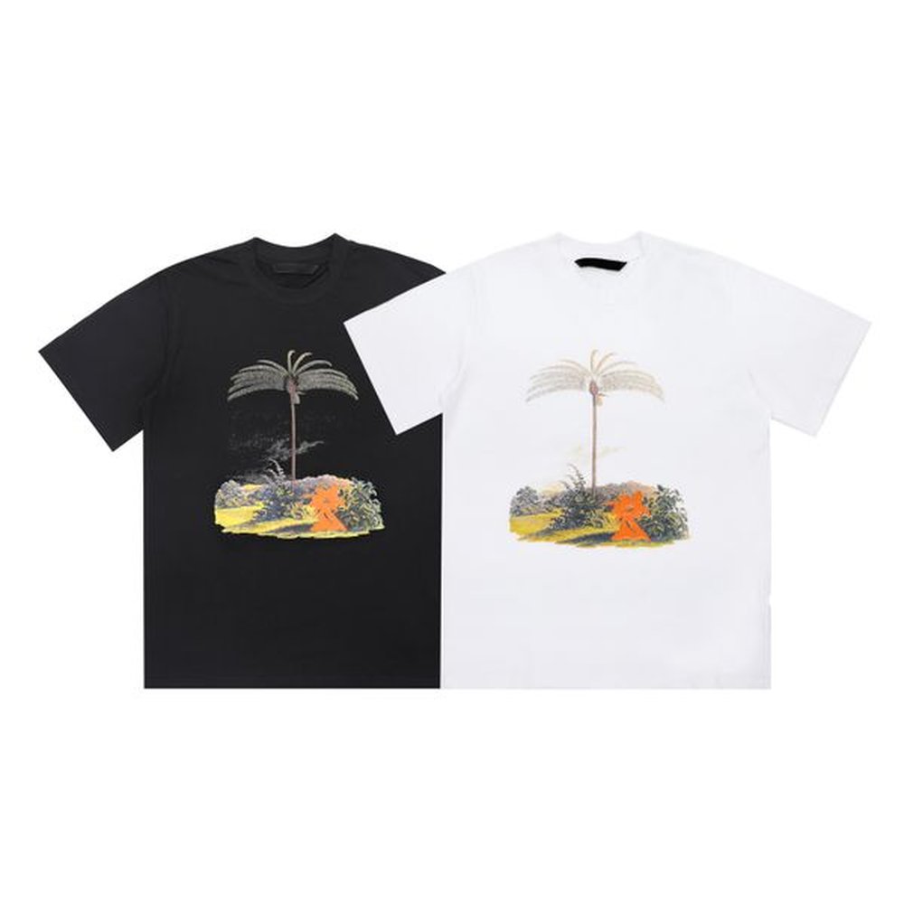 new High Quality European Size High Edition T-shirt Cotton Short Sleeve Fashion Womens Short T-shirt Couple Model Mens and Womens Cotton Pri