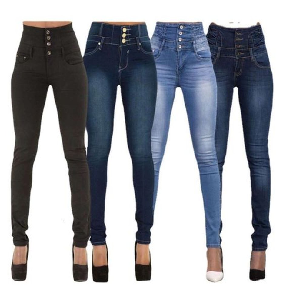 new high waist fashionable elastic denim leggings