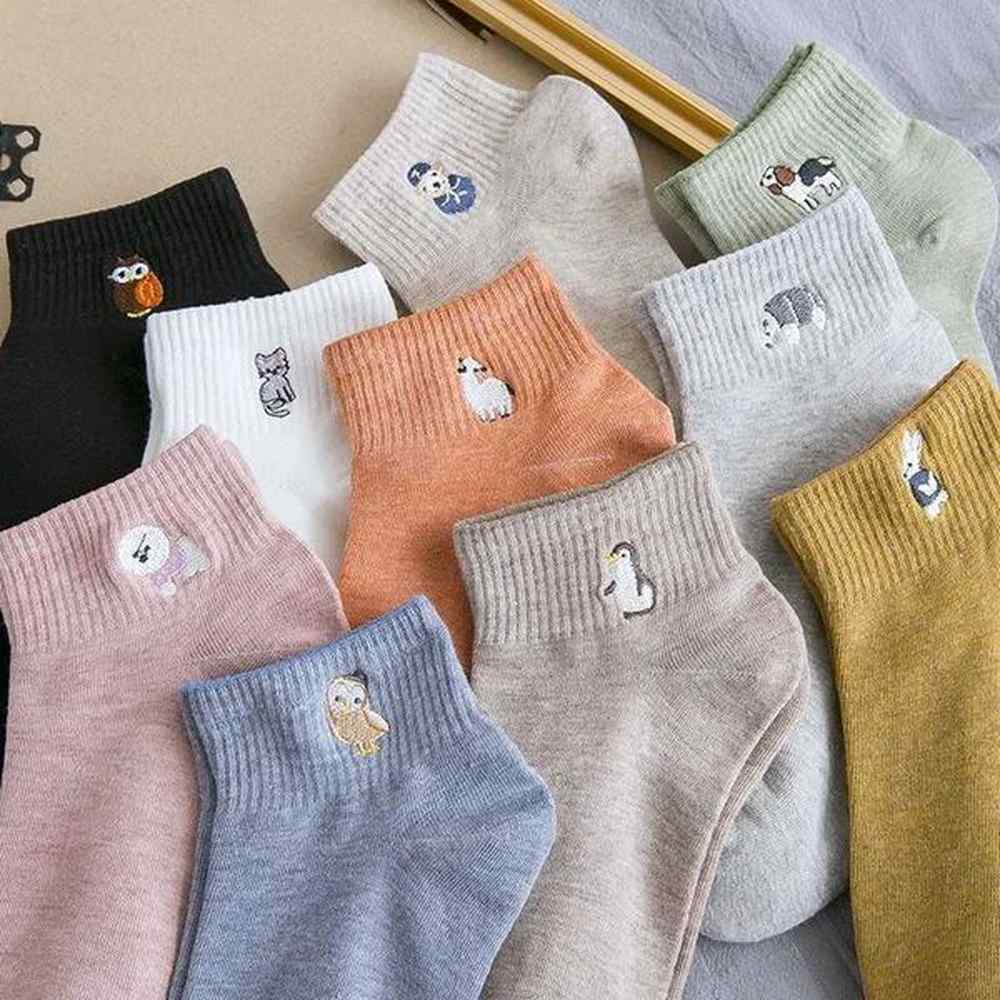 new korean version of spring and autumn socks thin ins