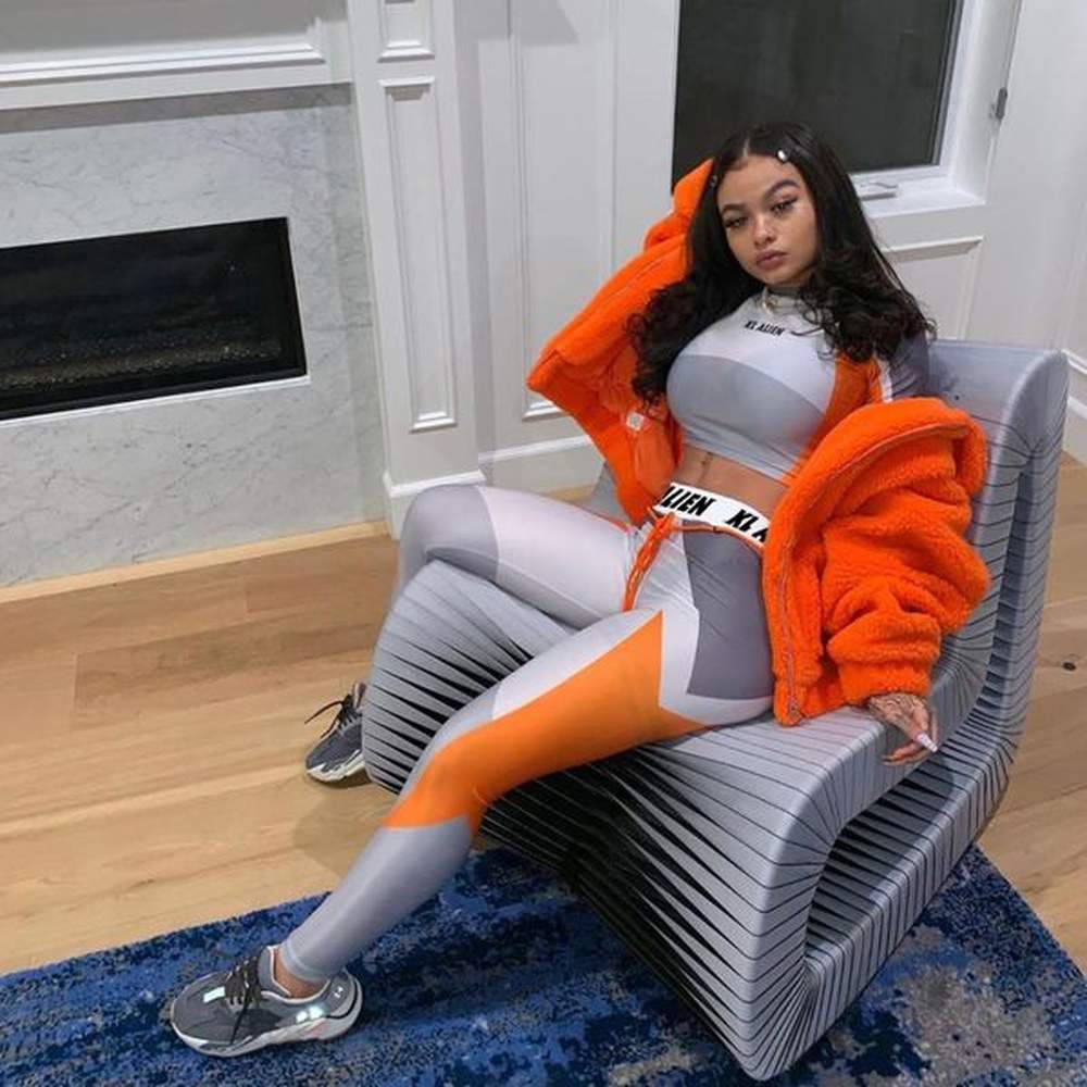 new letter print skinny fitness tracksuit sets women elasticity tshirts