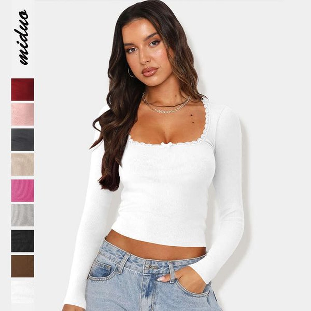 new long sleeved tshirt for womens fashion trend slimming and