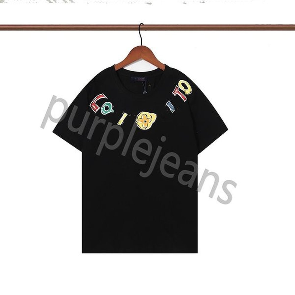 2024 New Luxury Men Women T Shirts Loose Oversize Tees Apparel Fashion Mans Letter Shirt Luxury Street Shorts Sleeve Clothes Mens Louiseitie