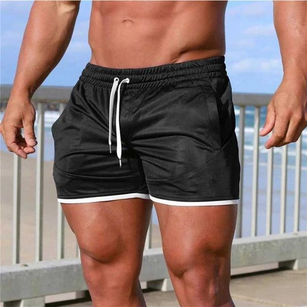2023New Men Fitness Bodybuilding Shorts Summer Bodybuilding Gym SportsM-4XL Casual Clothing Breathable Mesh Quick Dry SportswearXJ241226
