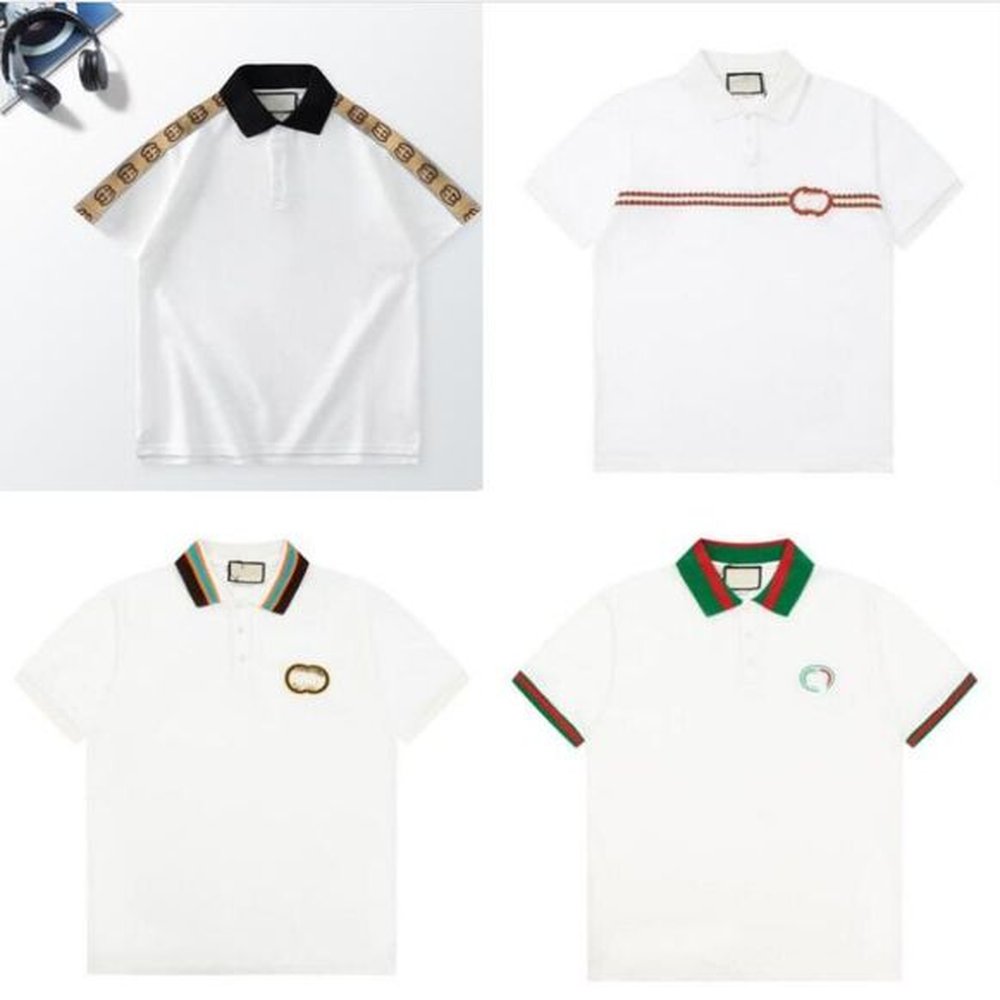 New men's fashionable Polo shirt Luxury Italian men's designer clothing Short sleeved fashionable men's summer T-shirt