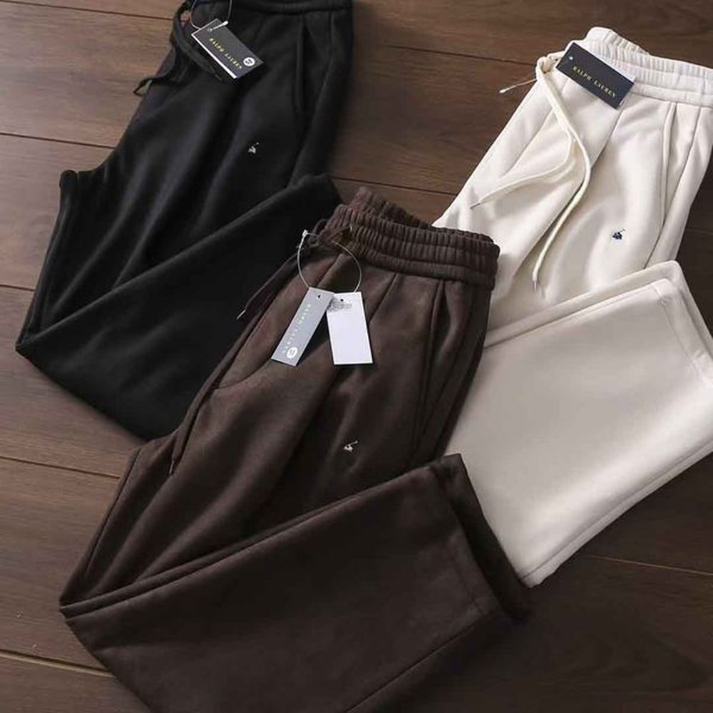 2025 new men's pants designer brand autumn and winter cashmere men's pants embroidery pony label casual fashion pants