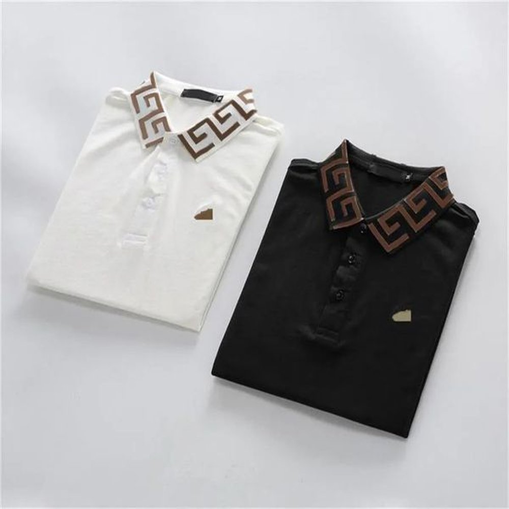 New Men's Polo Shirt Short Sleeve T-shirt Loose Summer Solid Half Sleeve T-shirt Casual Men's Tops Asian Size M-3XL