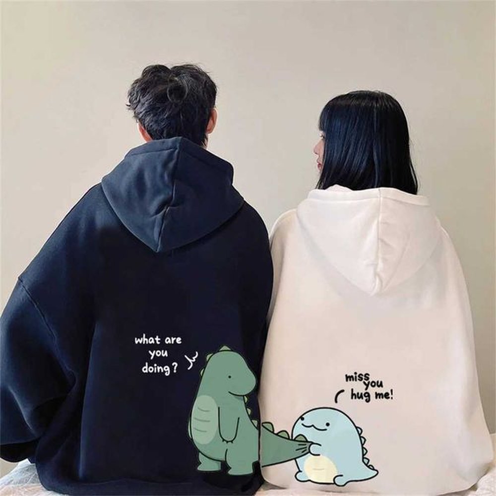 2024 New Mens Rock Ni Shirt Dinosaur Long Print Hoodie Sportswear Hoodie Fashion Casual Couple Hoodie W250110