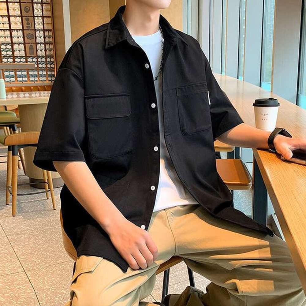 New Merchandise Best Saller High Street Short-sleeved Casual Slim Streetwear O Neck Streetwear Clothes Backless Chiffon Couples Street Activ