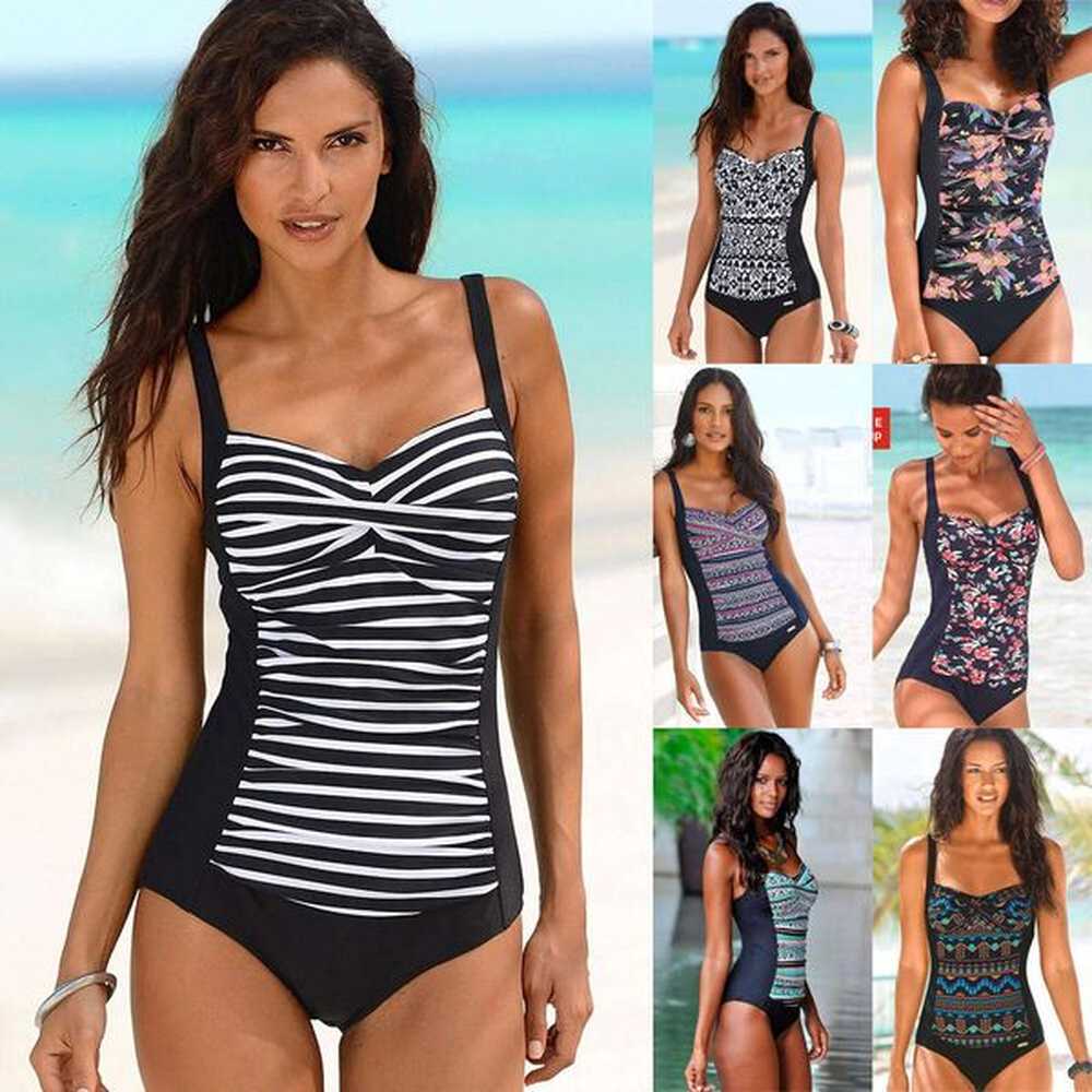 new multi large solid color printed one piece womens sexy