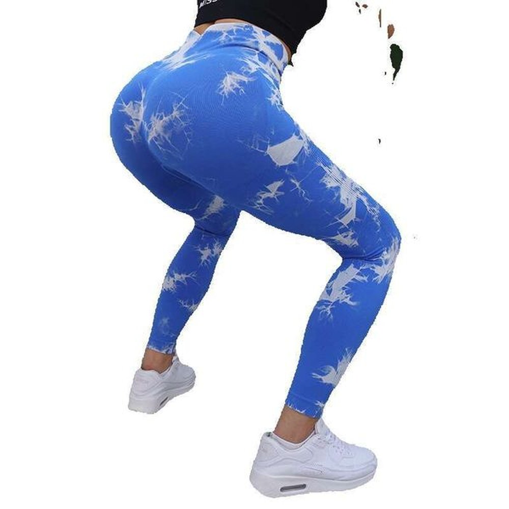 new seamless tie dyed zapiao yoga fitness pants womens high