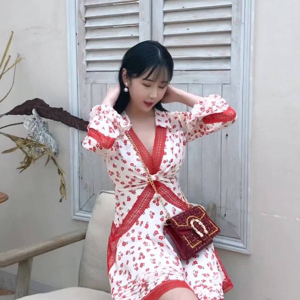 new self portrait lace panel chiffon small flower print long