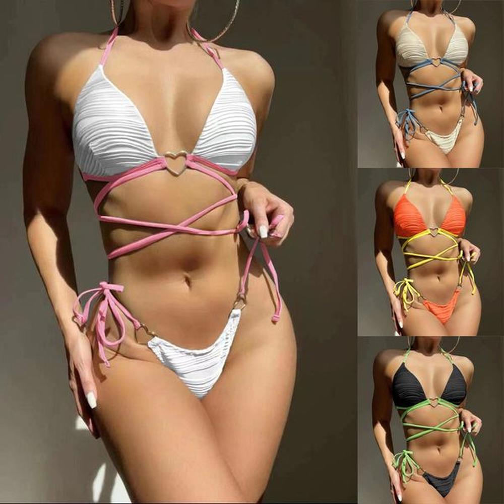 new sexy womens bikinis sets clear strap shape swimsuits ladies