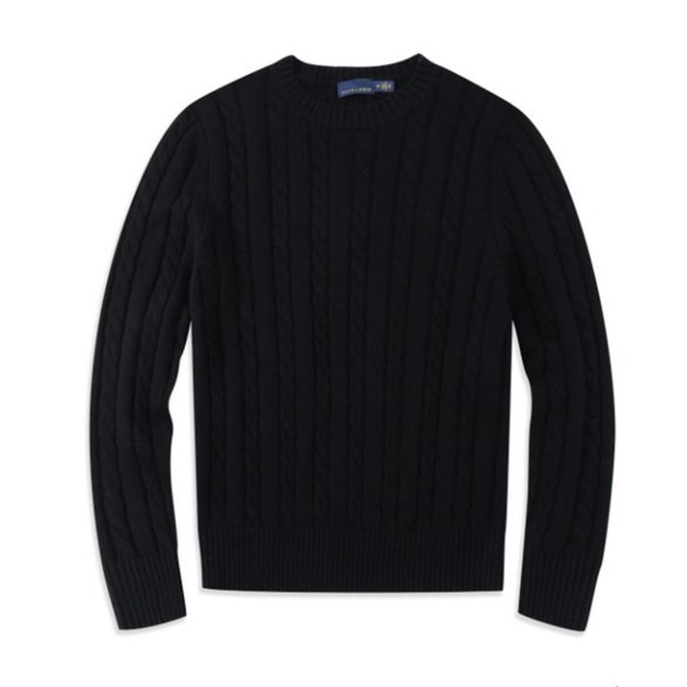 New Small Horse Embroidered Mens Sweaters High Quality Casual Round Long Sleeve Spring autumn Cotton