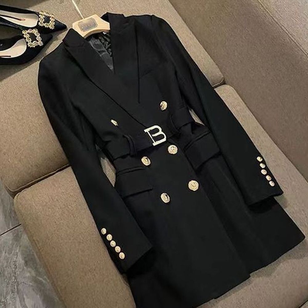new summer trench coat women designer suit dress french classic