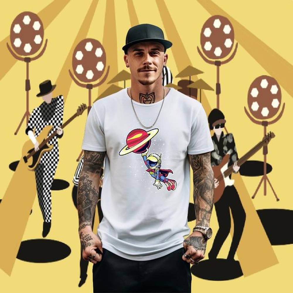 2024 New Tshirt for Man Woman 100% Cotton 230g Outdoor cosmonaut Breathable Short Sleeve Men T Shirts Loose DIY Printed Tee Shirt