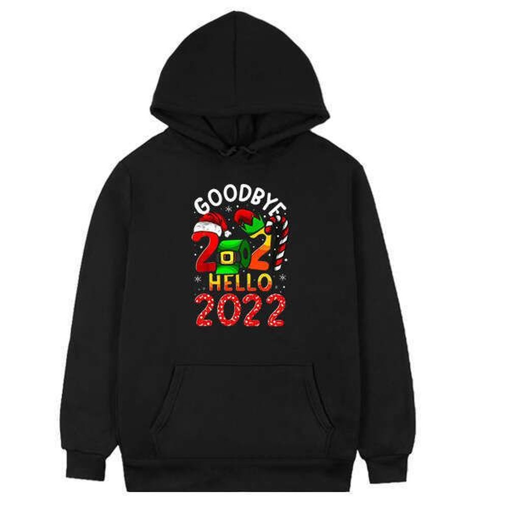 new winter pattern printed drawstring hoodie womens top