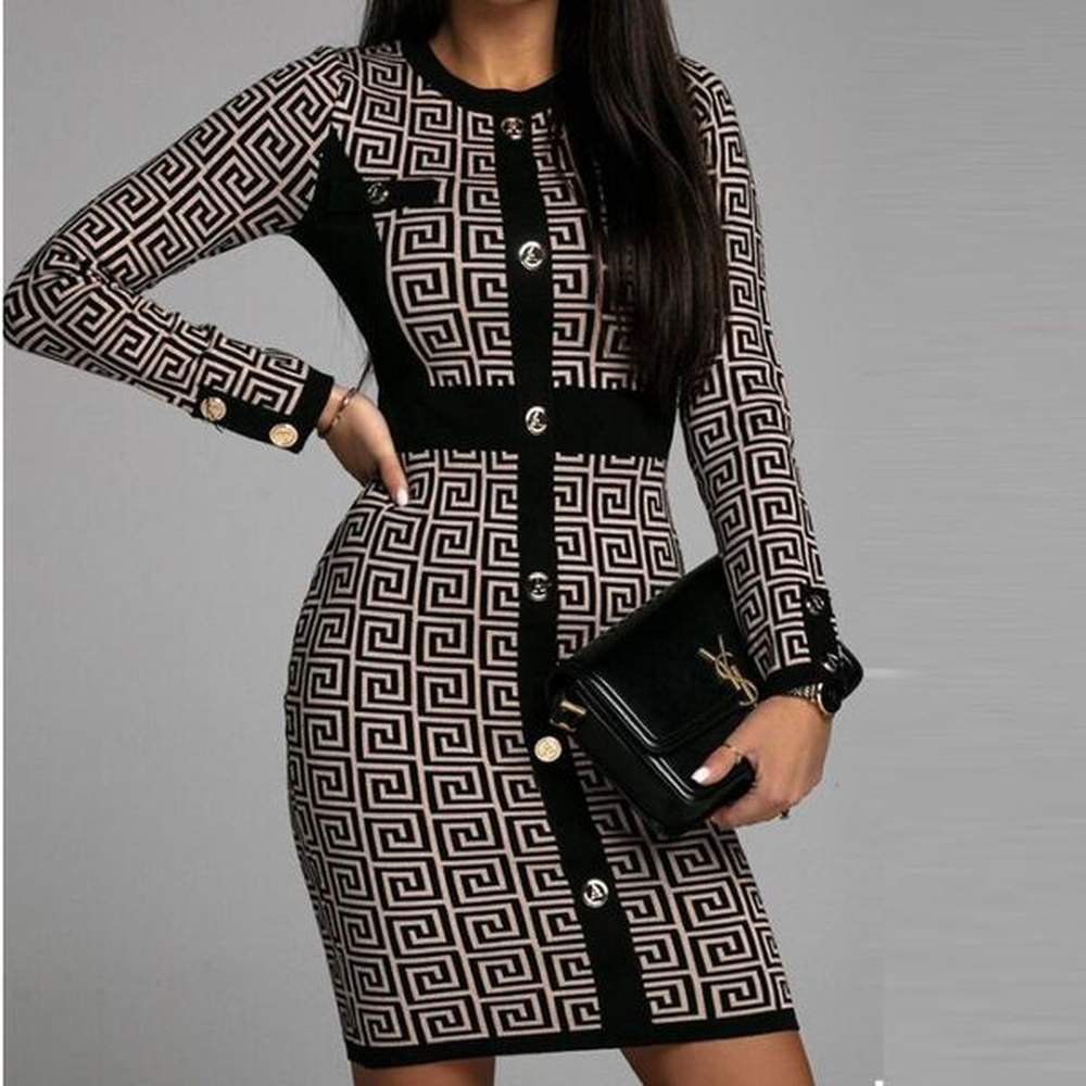 new women casual dresses for puff luxury designer letter print