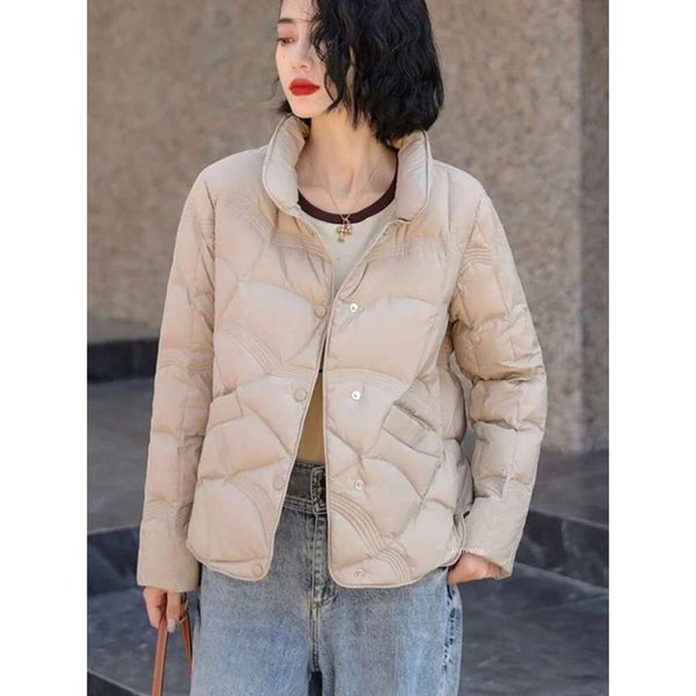 new women fashion short korean puffer jackets ultra light