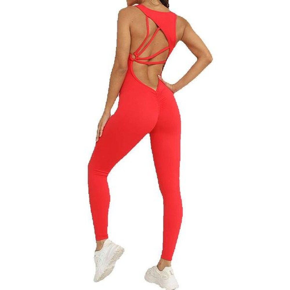 new womens onepiece yoga sleeveless fitness suit running sportswear elastic
