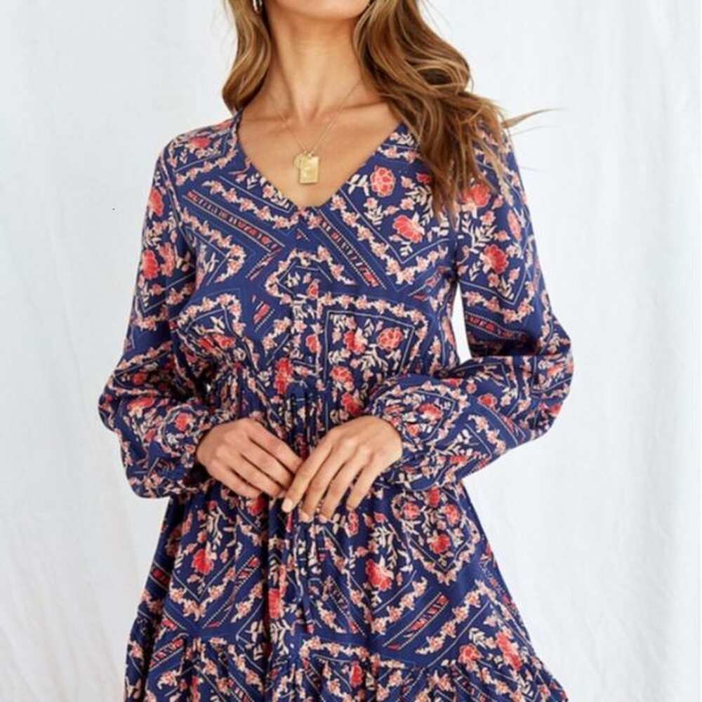 new womens sexy uneck floral waist slimming dress