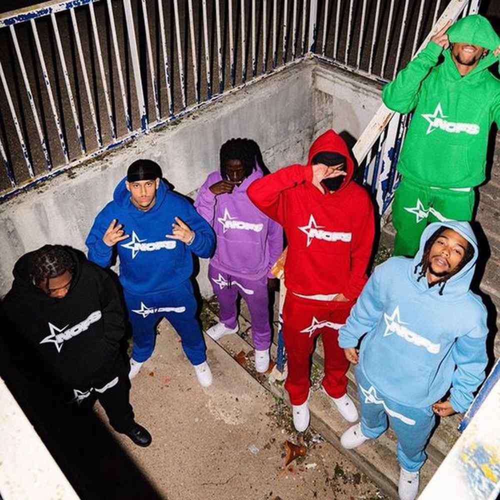 NOFS Men's Tracksuits Y2K designer Hoodie Sweatpants Two Piece Set Mens Hip Hop Letter Print Pullover Sweatshirt Jogging Pants Clothes