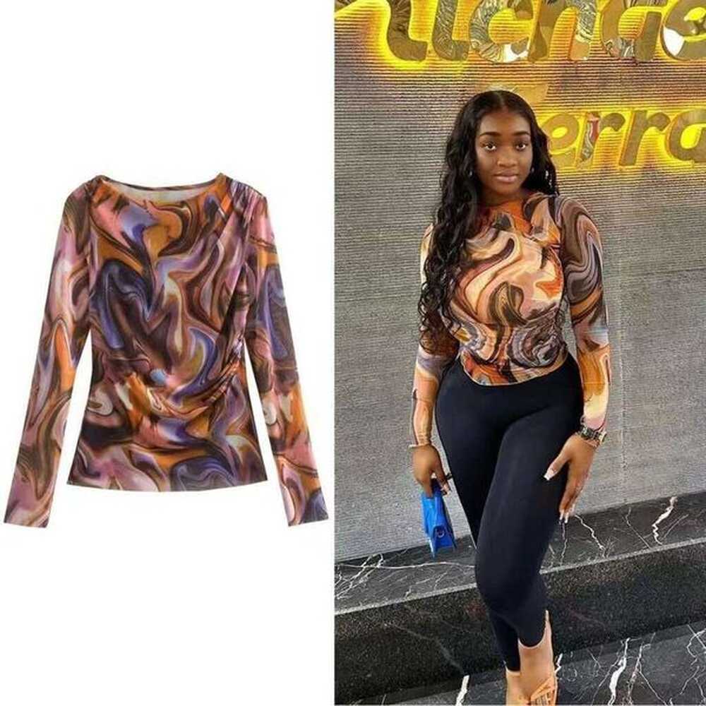 nonironing gentle wind versatile printing spring new womens fashion silk
