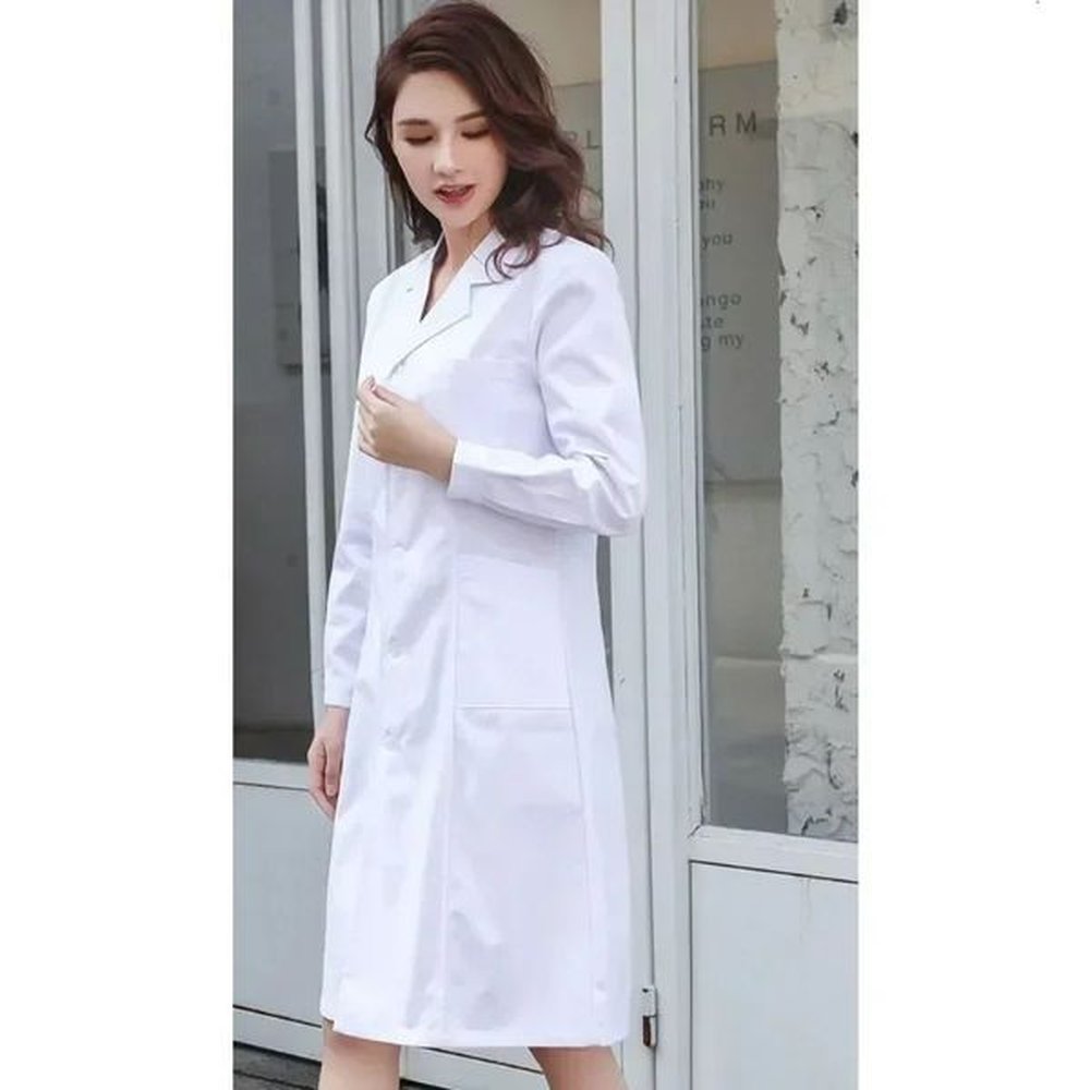 nurse overalls white coat female longsleeved doctors uniform male shortsleeved
