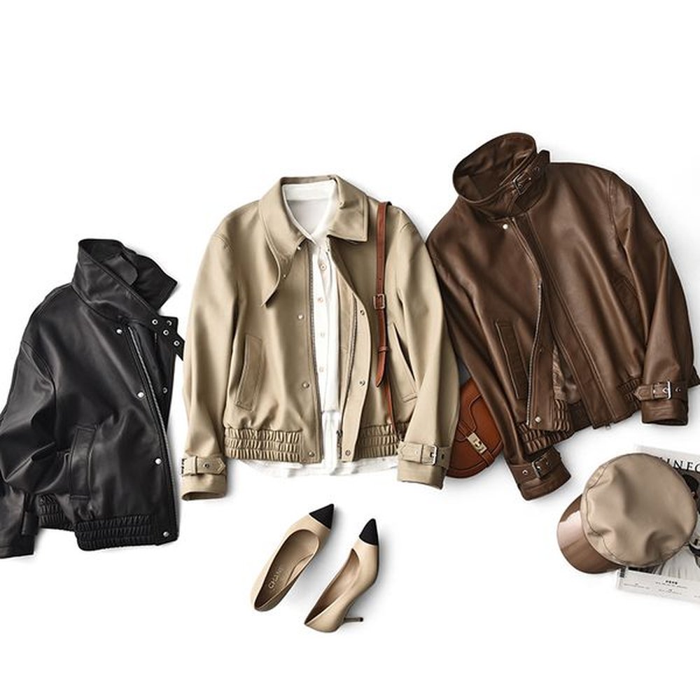 ocm genuine leather womens short coat autumnwinter korean locomotive sheepskin