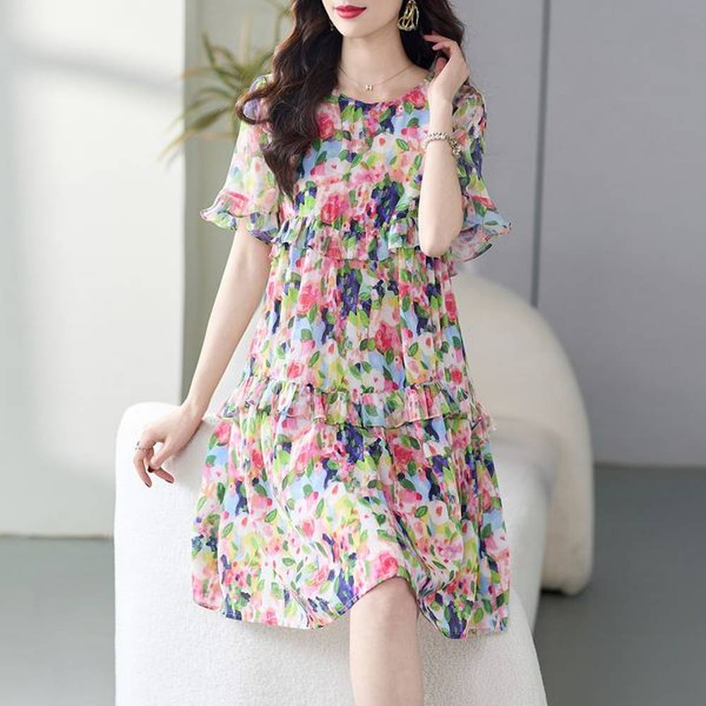 ocn customization top skirt silk womens autumn dress high quality