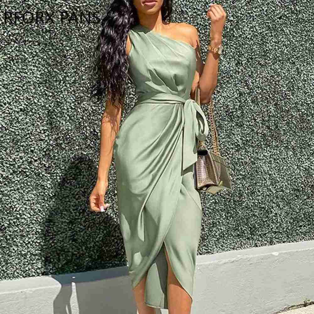 one shoulder ruched design party dress bodycon dress x