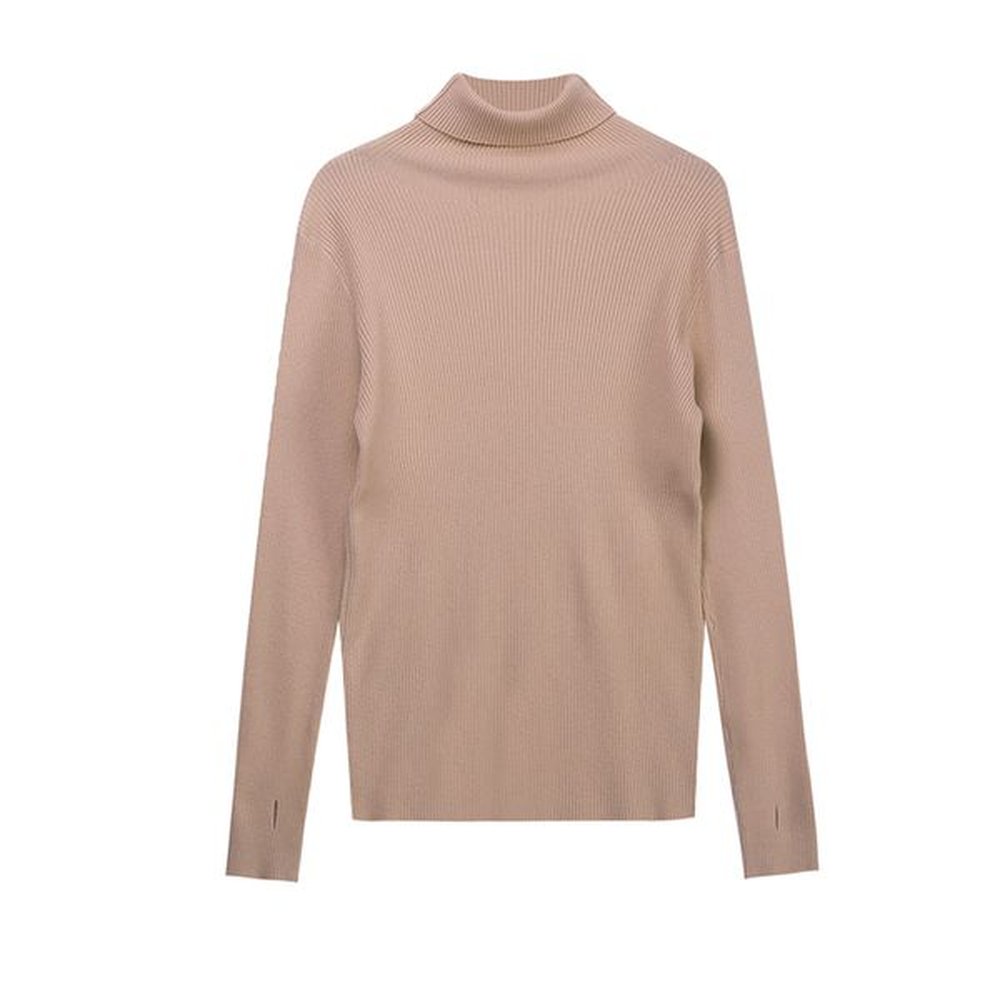 oumengka women autumn winter casual turtleneck sweater korean style cozy