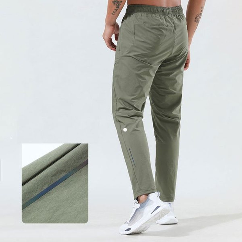 Outdoor Ice Silk Casual Thin Trousers Yoga Sports Men Pants Quick Drying Stretch Ripstop Sweatpants Classic Fit Jogger
