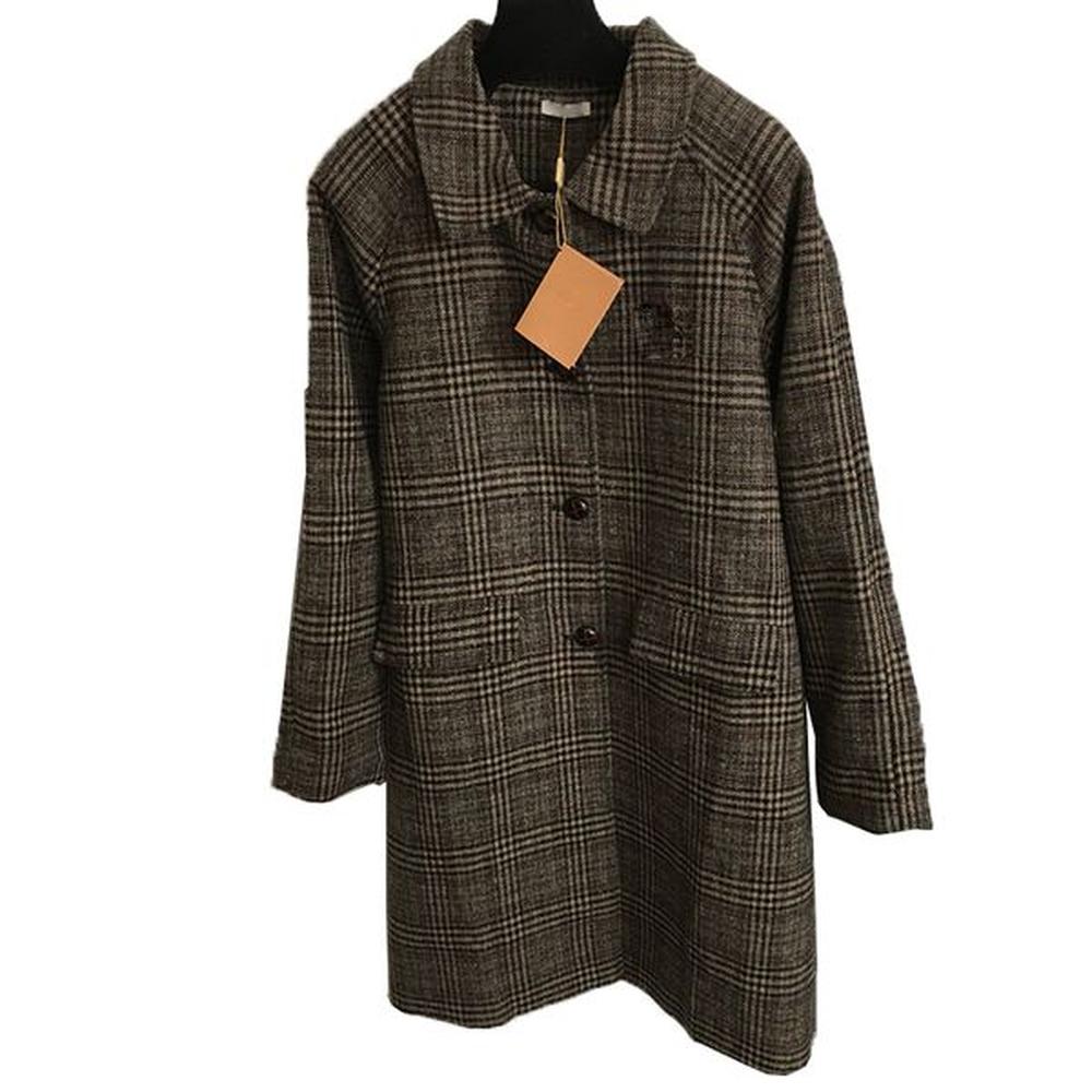 outdoor long trench coats female retro plaid outerwear trendy lapel.jpeg