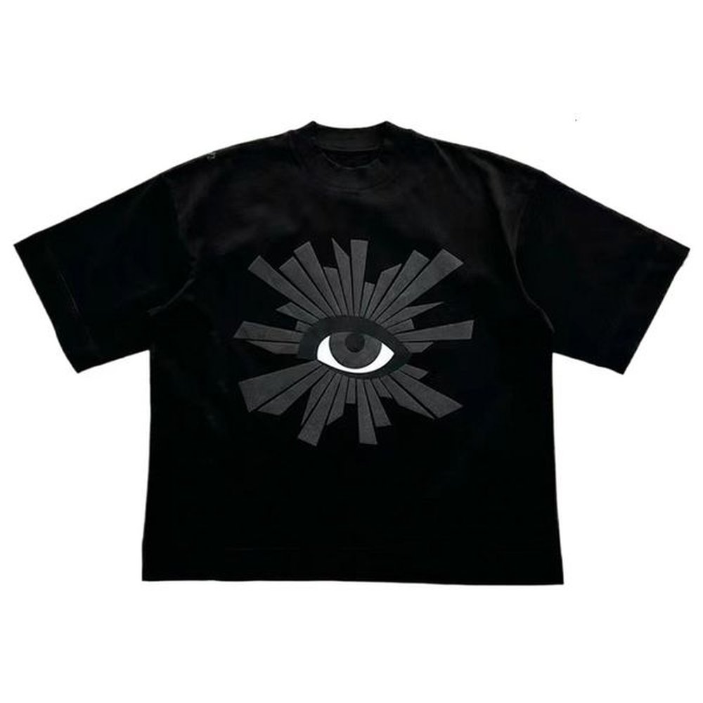 Oversize NewSs Puff Print House Of Errors Eye Tee Men Women T-Shirt High Street Vintage Black Short Sleeve Cotton Tops