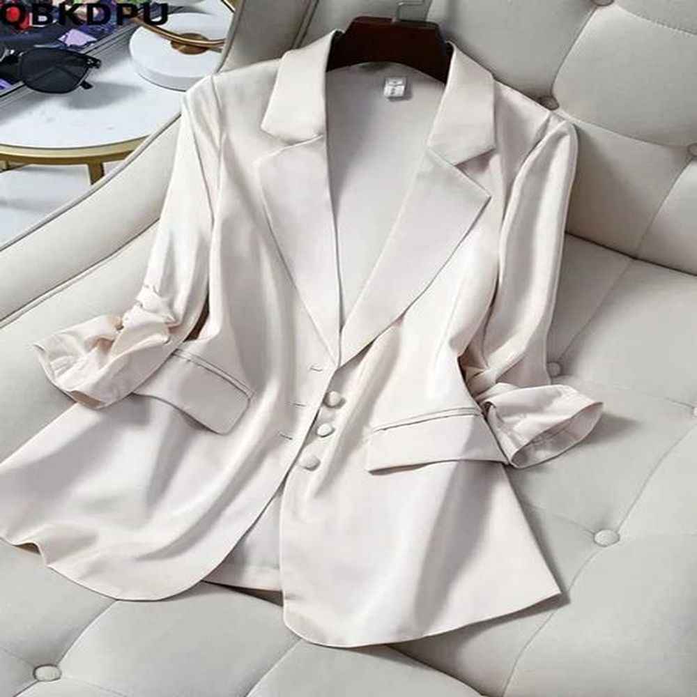 oversized for kg thin satin blazer jackets spring casual slim