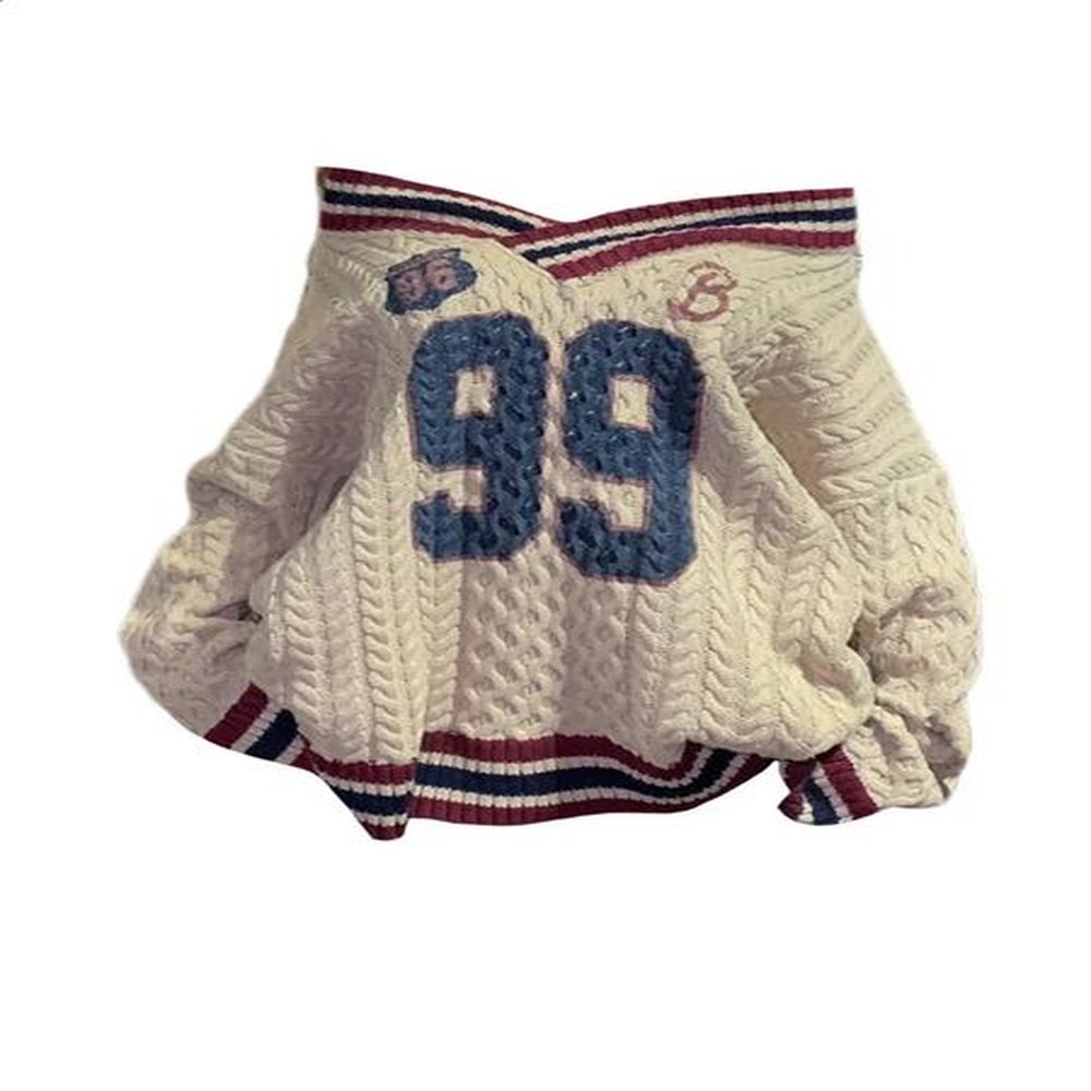 oversized korean preppy style letter print loose sweater women fashion