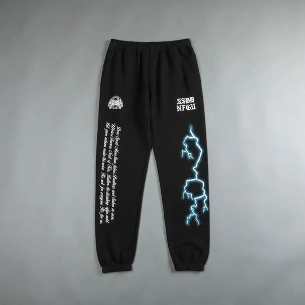 Oversized Wolves Joggers Hip Hop Streetwear 2024 Casual Warm Baggy Sweatpants