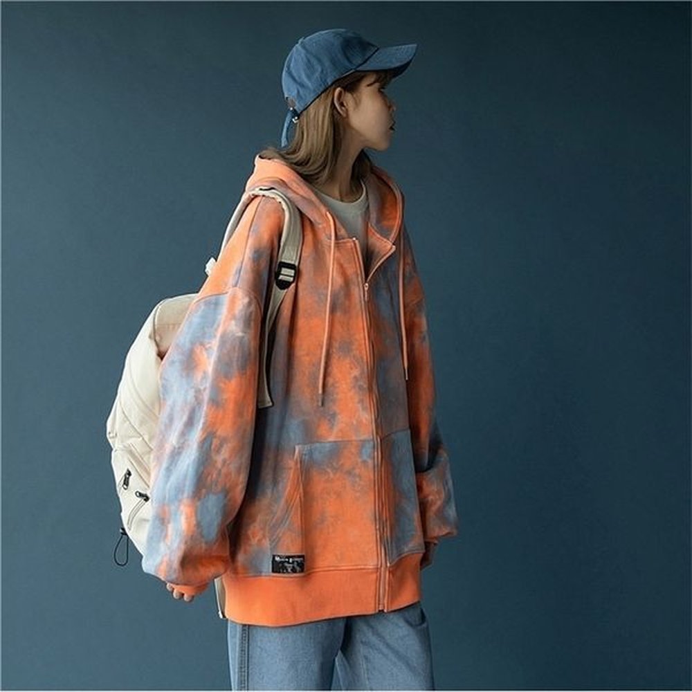 oversized zipper hoodies fashion women warm casual coat loose long