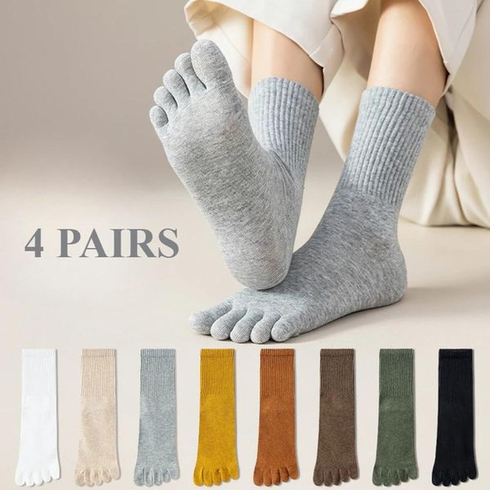 pairs of five finger socks womens highquality cotton toe