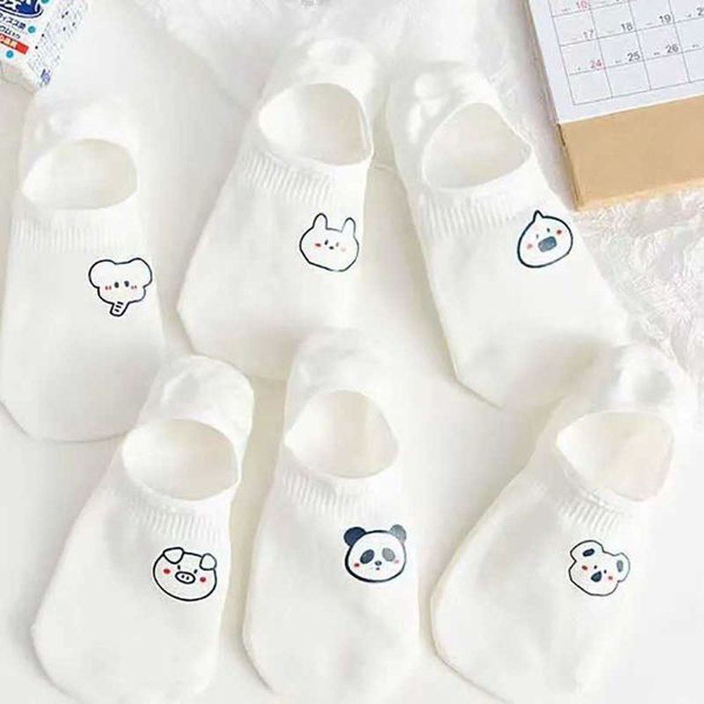 pairs of summer womens socks set invisible cartoon cute