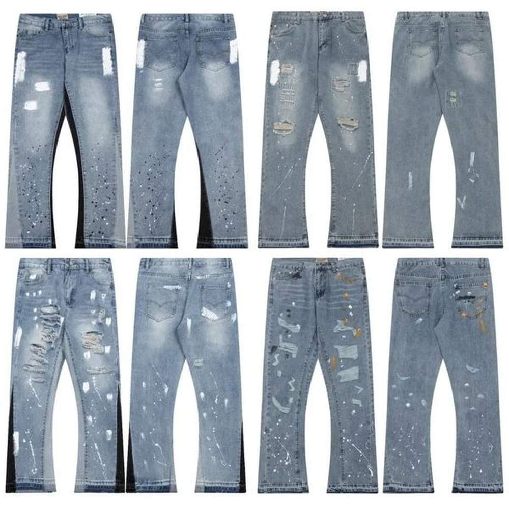 Pants Men Designer galleryd jeans womens jean clothing Jeans baggy Pant Sleeve Pants Women Sweatpants Speckled Couple Versatile Straight Cas