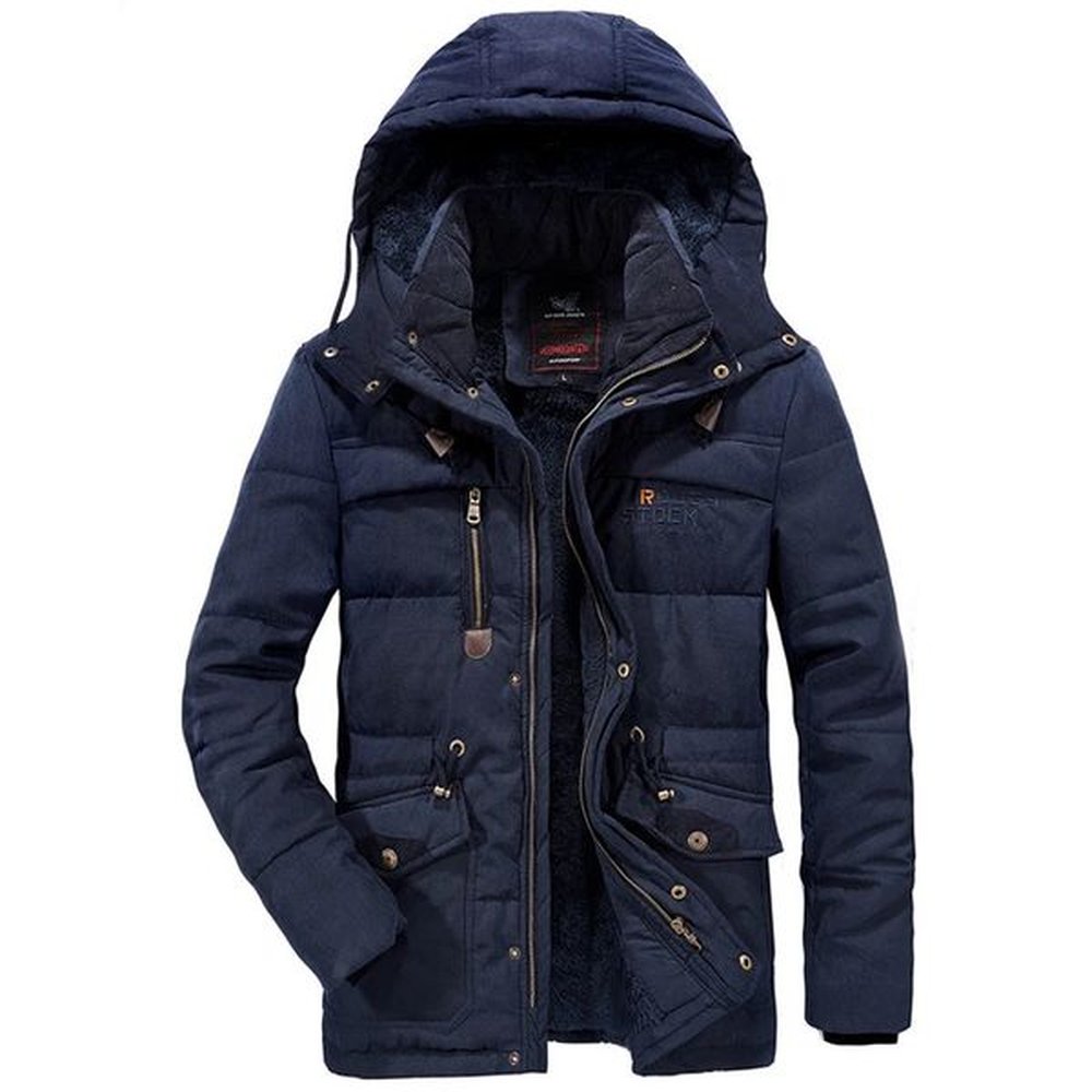 Parka Men Coats Winter Jacket Thicken Hooded Waterproof Outwear Warm Coat Casual Mens Jackets Overcoat Fur Thicking 241120