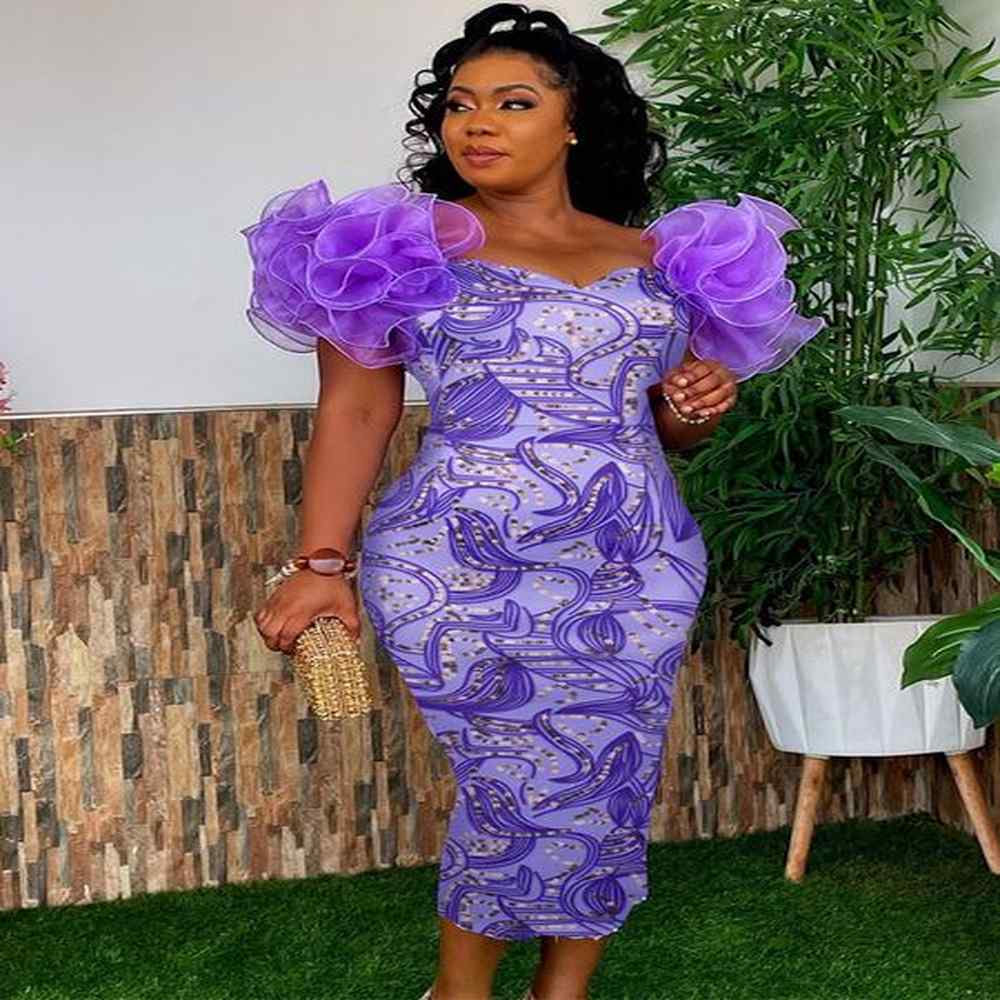 party dresses purple print midi dresses for women flower short