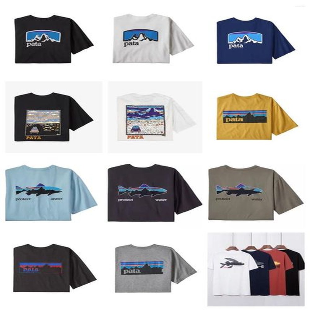 Patagoinia Men's T Shirts Designer Graphic Tee Tshirts Cotton Blue Black Whirt Patagoinia Outdoor Be On Foot Climb A Mountain S M L Xl