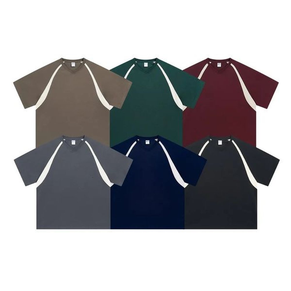 Patchwork Oversized T-shirt For Women Men T Shirts Harajuku Vintage Short Sleeve Y2k Tops Streetwear Couple Casual Cotton Tees 241220