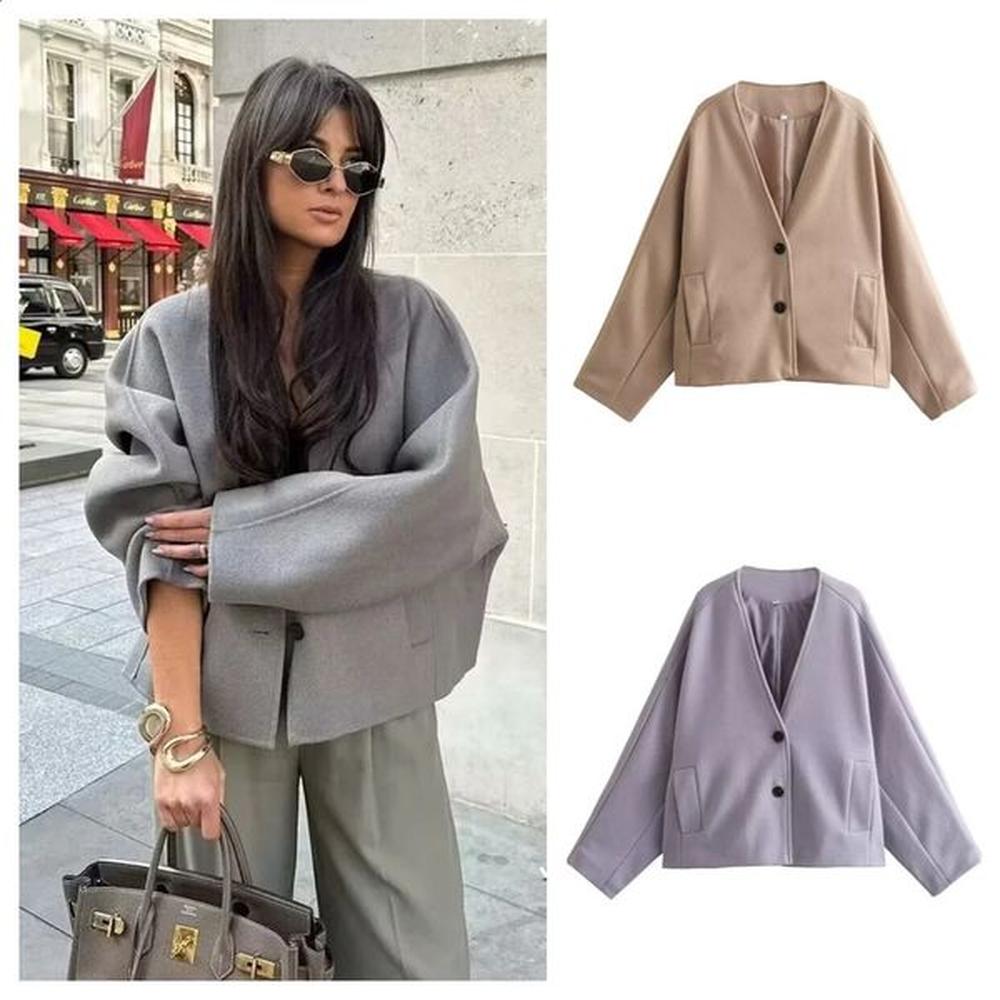 pb za autumn womens solid color weight loss single chest