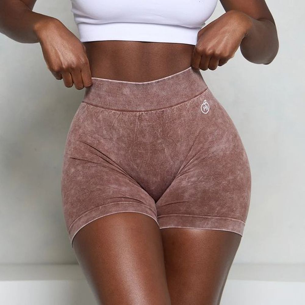 pchee bum pickled low vback twisted hip shorts womens seamless