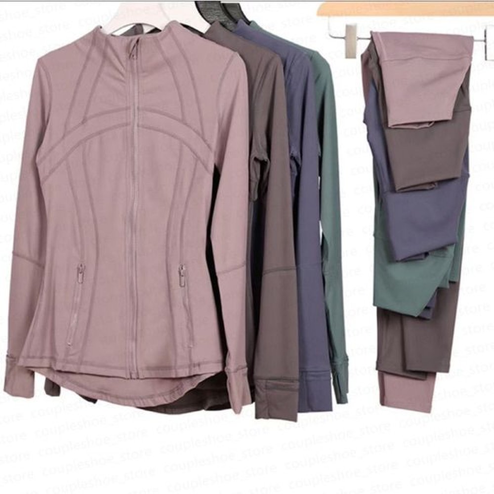 pcs yoga set gym set jacket and leggings womens yoga