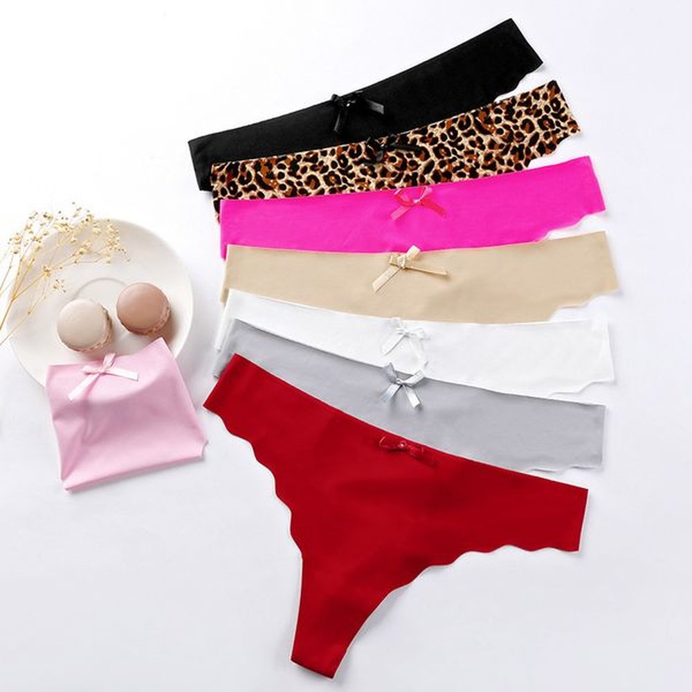 pcslot womens ice silk panties solid color sexy female low