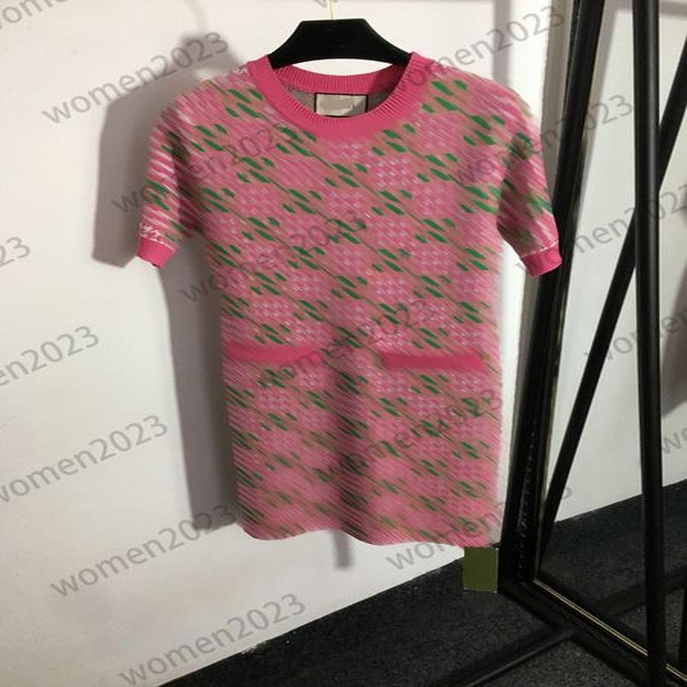 pink color dress brand designer womens casual dresses knitted sweater